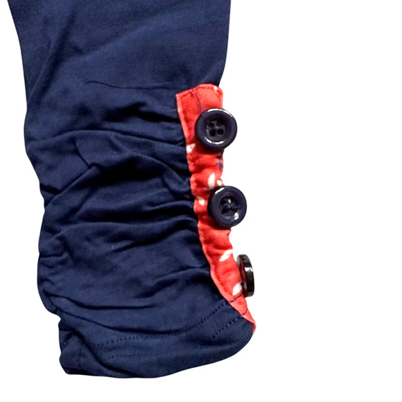 Boutique Toddler Girls 3T (M) Okie & Lou Red Blue Crazy Chickens Outfit - Picture 9 of 10